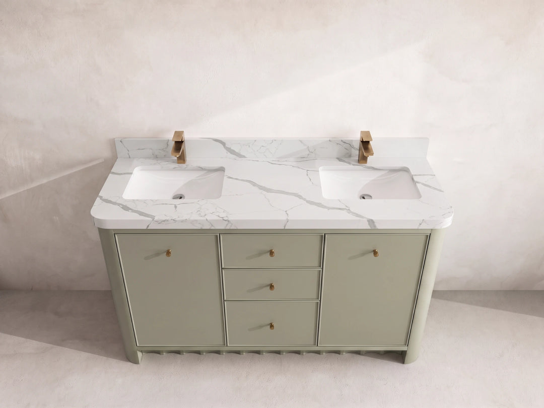 Orlando 60 in. W x 22 in. D Double Sink Bathroom Vanity | 
              
                Evergreen
                
                  
             - ORL_EGN_CA_GL_60D - photo №8