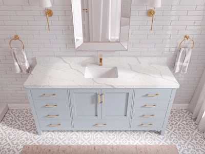 Malibu 72 in. W x 22 in. D Single Sink Bathroom Vanity