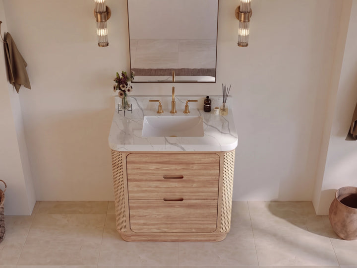 Ventura Teak 36 in. W x 22 in. D Center Sink Bathroom Vanity - photo 2