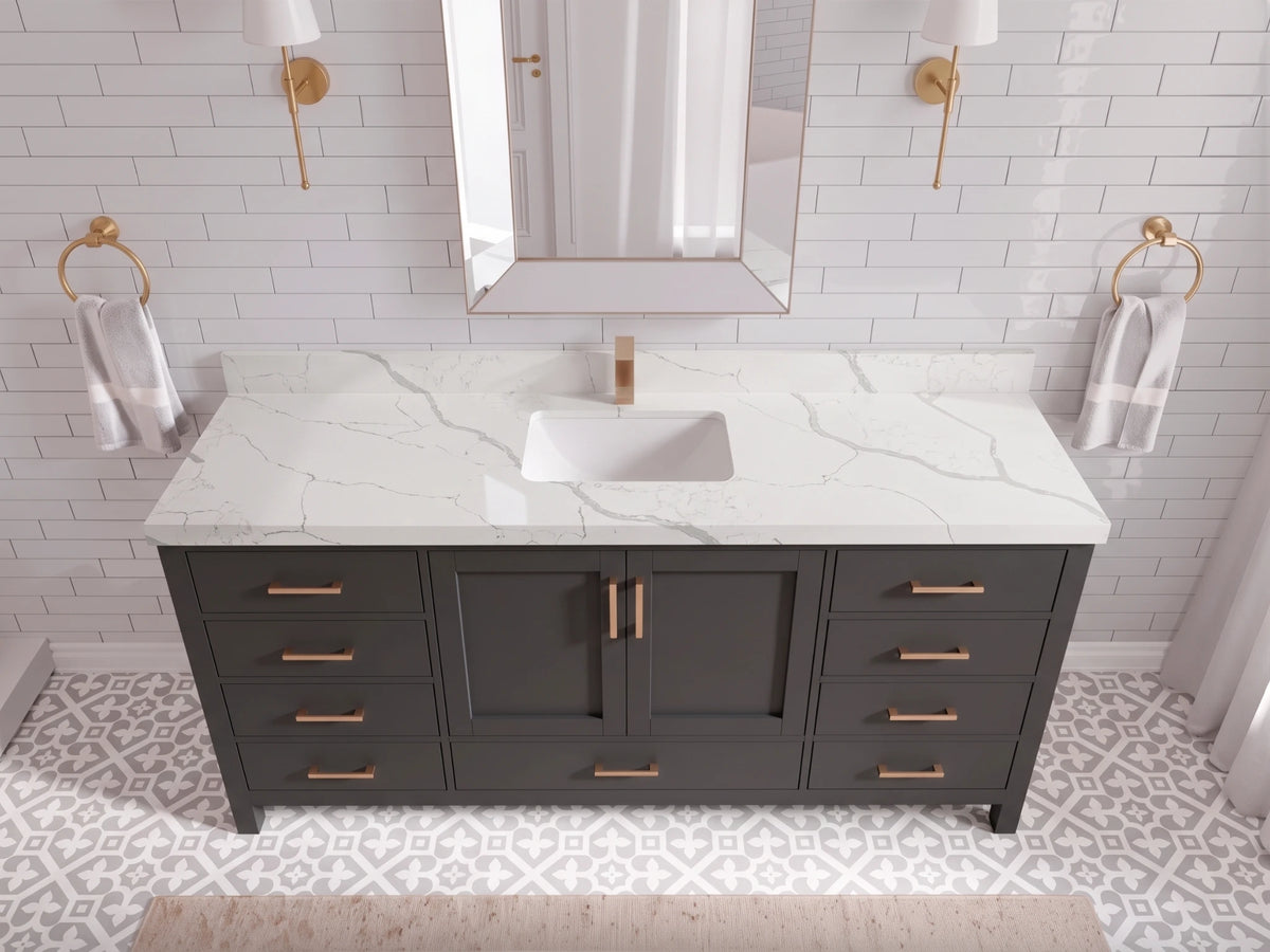 Malibu 72 in. W x 22 in. D Single Sink Bathroom Vanity