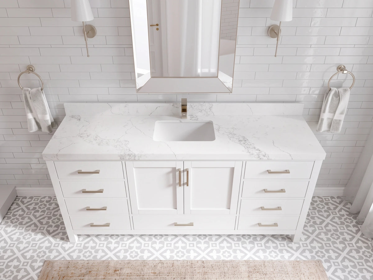 Malibu 72 in. W x 22 in. D Single Sink Bathroom Vanity