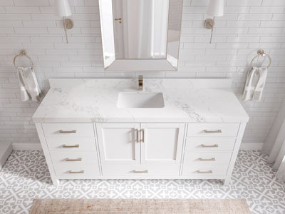 Malibu 72 in. W x 22 in. D Single Sink Bathroom Vanity