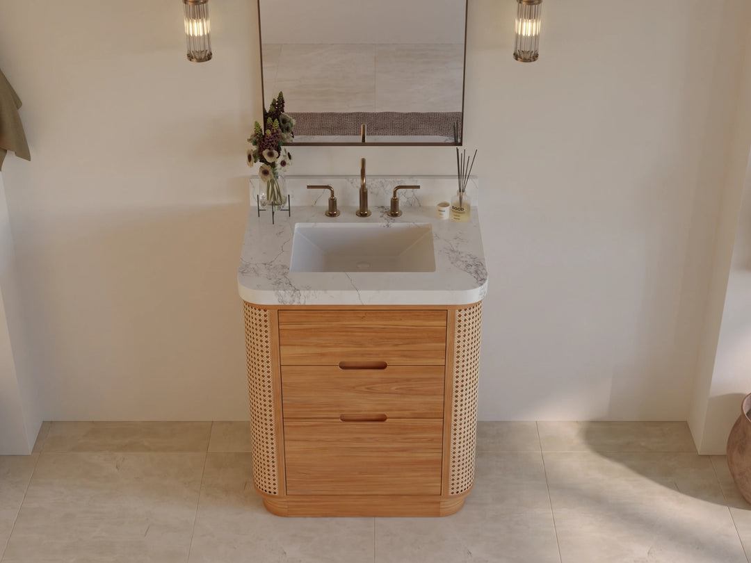 Ventura Teak 30 in. W x 22 in. D Single Sink Bathroom Vanity | 
              
                Light Natural Teak
                
                  
             - VTR_TK_LNT_CA_LZ_30 - photo №9