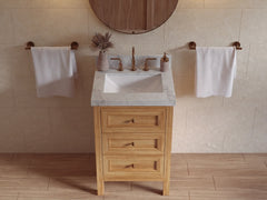 Nashville Teak Wood 24 in. W x 22 in. D Single Sink Bathroom Vanity - photo 17