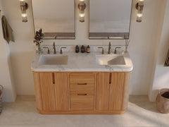 Ventura Teak 60 in. W x 22 in. D Double Sink Bathroom Vanity - photo 9