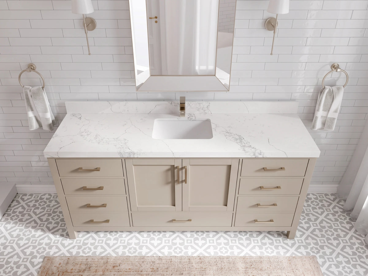 Malibu 72 in. W x 22 in. D Single Sink Bathroom Vanity