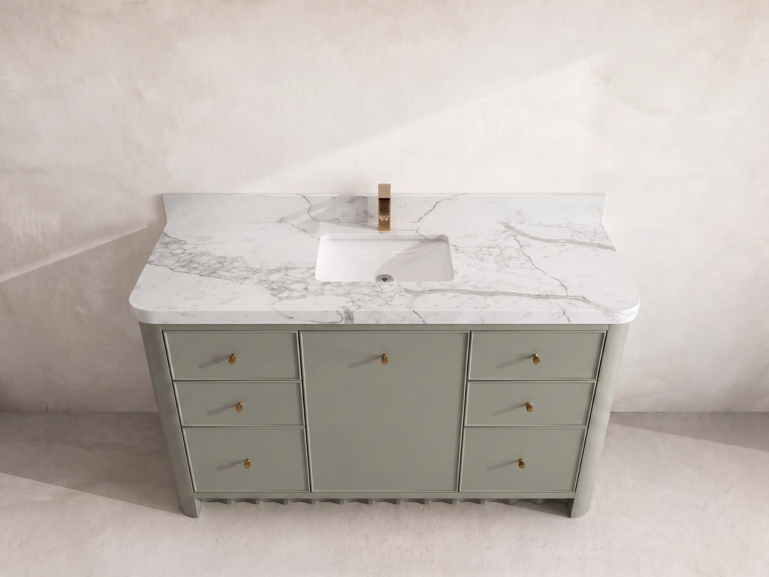 Orlando 60 in. W x 22 in. D Single Sink Bathroom Vanity | 
              
                Evergreen
                
                  
             - ORL_EGN_CA_GL_60S - photo №11