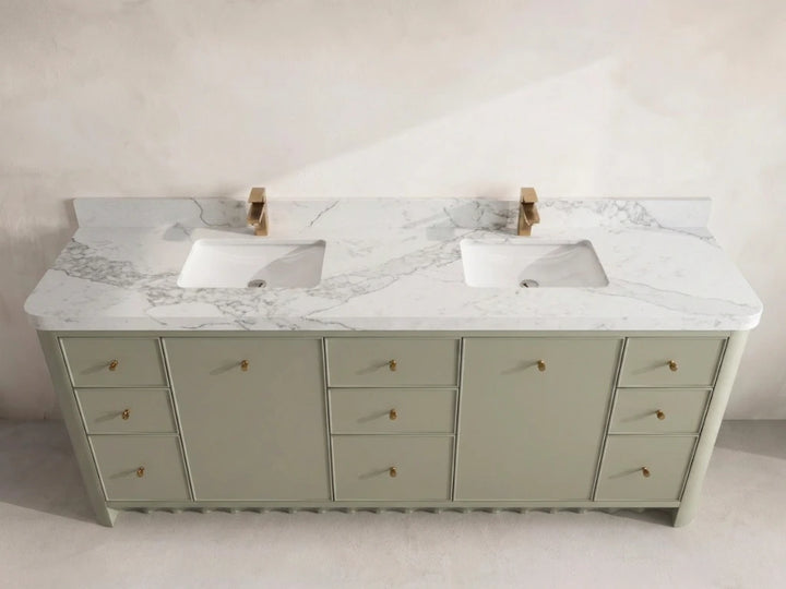 Orlando 84 in. W x 22 in. D Double Sink Bathroom Vanity - photo 14