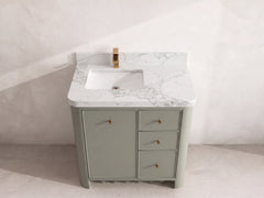 Orlando 36 in. W x 22 in. D Left Offset Sink Bathroom Vanity - photo 17