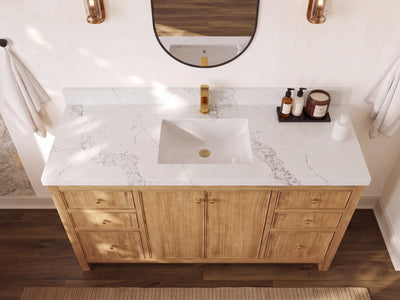 Chicago Teak 60 in. W x 22 in. D Single Sink Bathroom Vanity