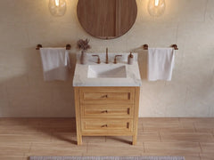 Nashville Teak Wood 30 in. W x 22 in. D Single Sink Bathroom Vanity - photo 11