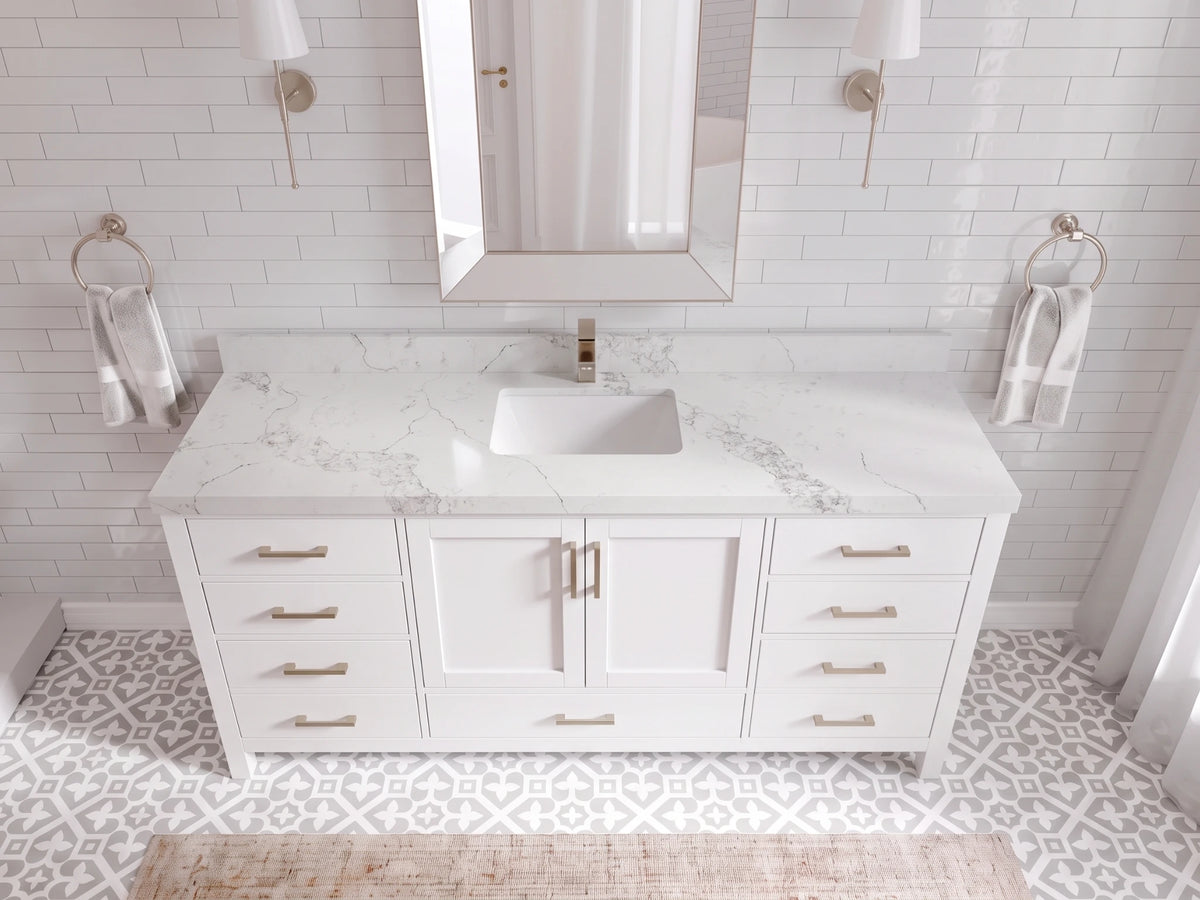 Malibu 72 in. W x 22 in. D Single Sink Bathroom Vanity
