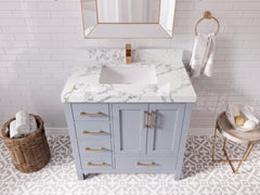 Malibu 36 in. W x 22 in. D with Center Sink Bathroom Vanity - photo 29