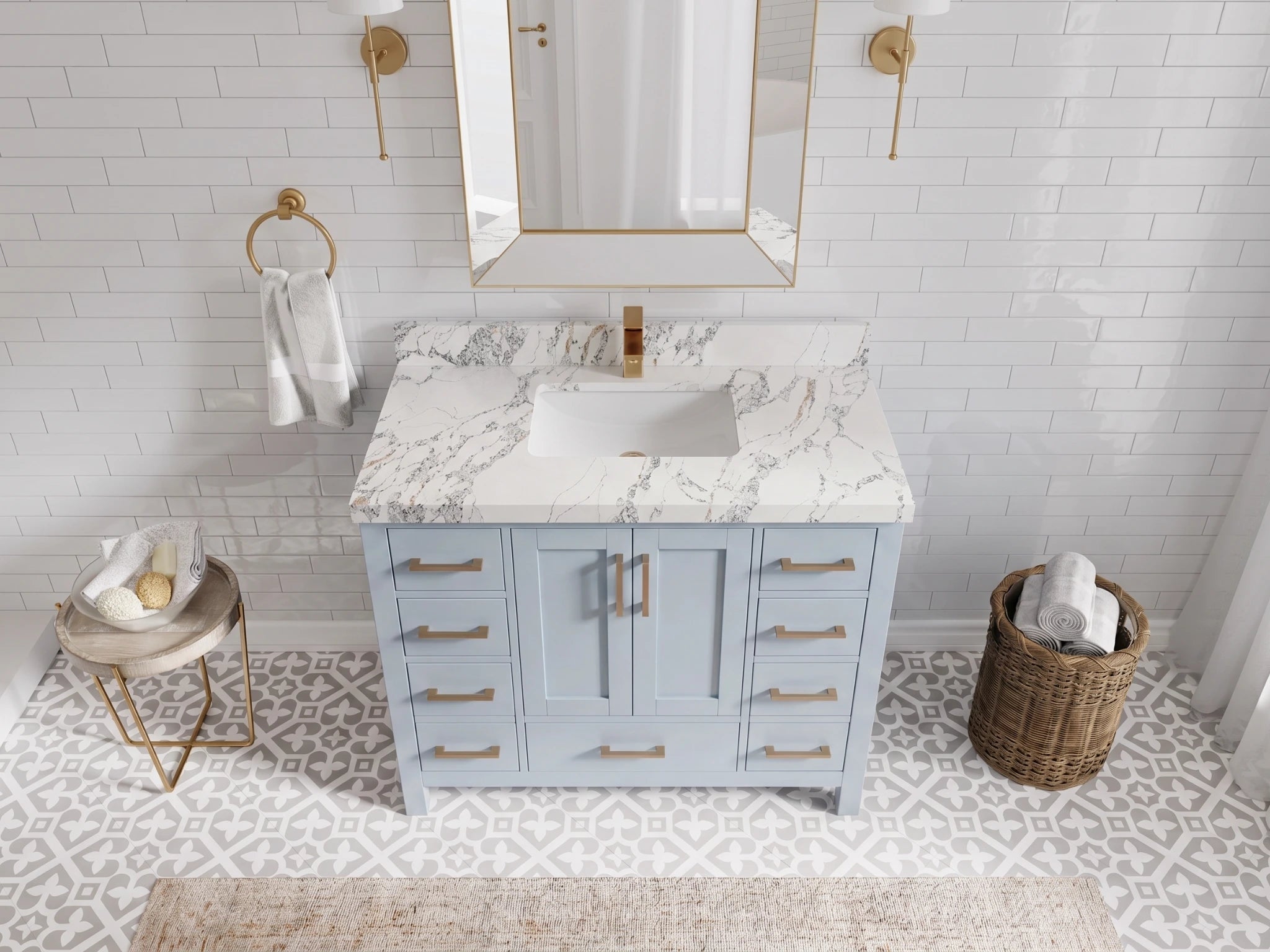 Malibu 42 in. W x 22 in. D Single Sink Bathroom Vanity