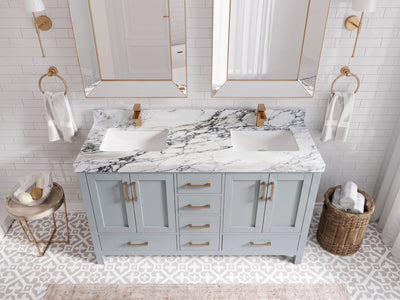 Malibu 60 in. W x 22 in. D Double Sink Bathroom Vanity