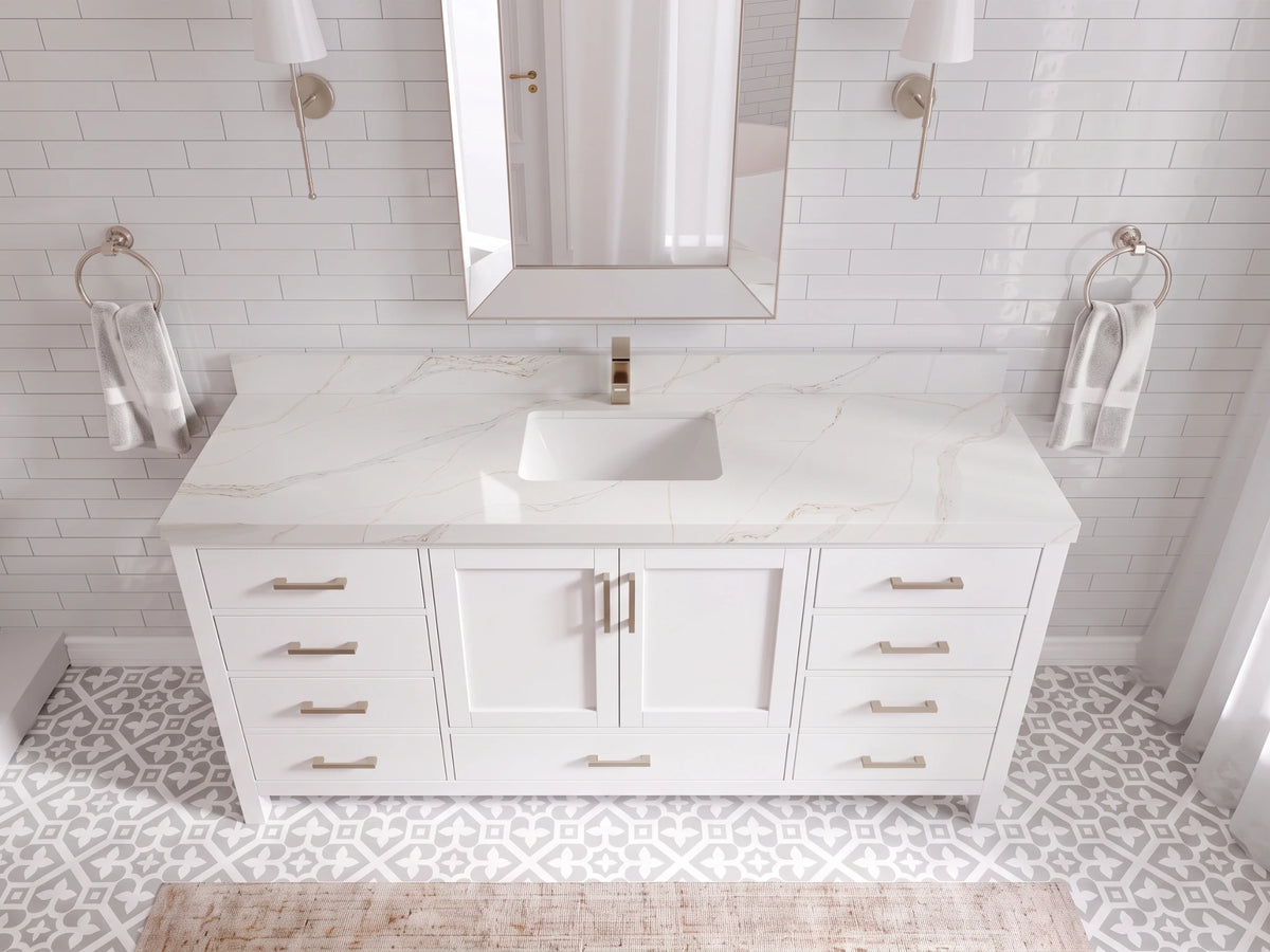Malibu 72 in. W x 22 in. D Single Sink Bathroom Vanity