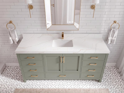 Malibu 72 in. W x 22 in. D Single Sink Bathroom Vanity