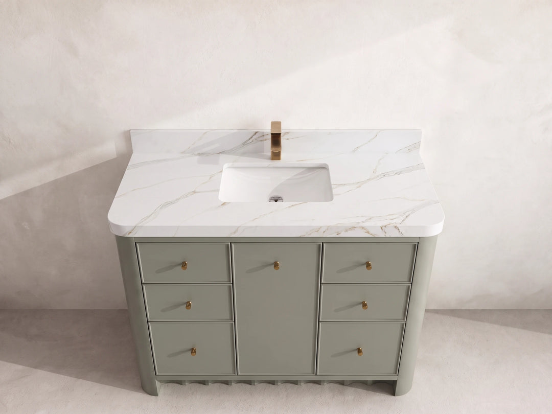 Orlando 48 in. W x 22 in. D Single Sink Bathroom Vanity | 
              
                Evergreen
                
                  
             - ORL_EGN_CA_GL_48S - photo №13