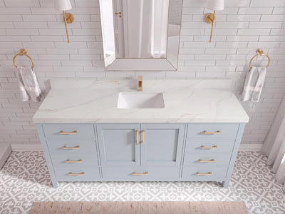 Malibu 72 in. W x 22 in. D Single Sink Bathroom Vanity