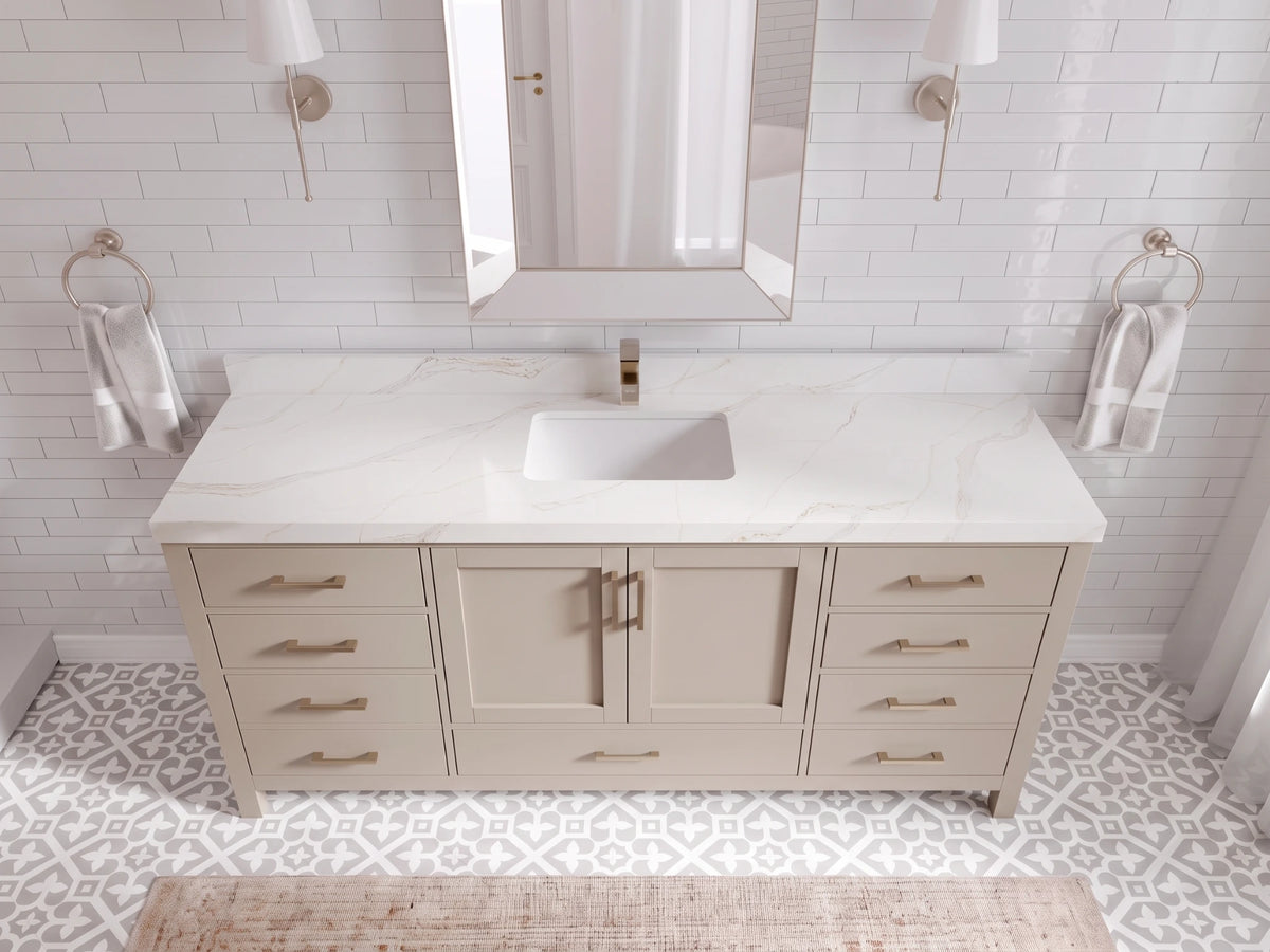 Malibu 72 in. W x 22 in. D Single Sink Bathroom Vanity