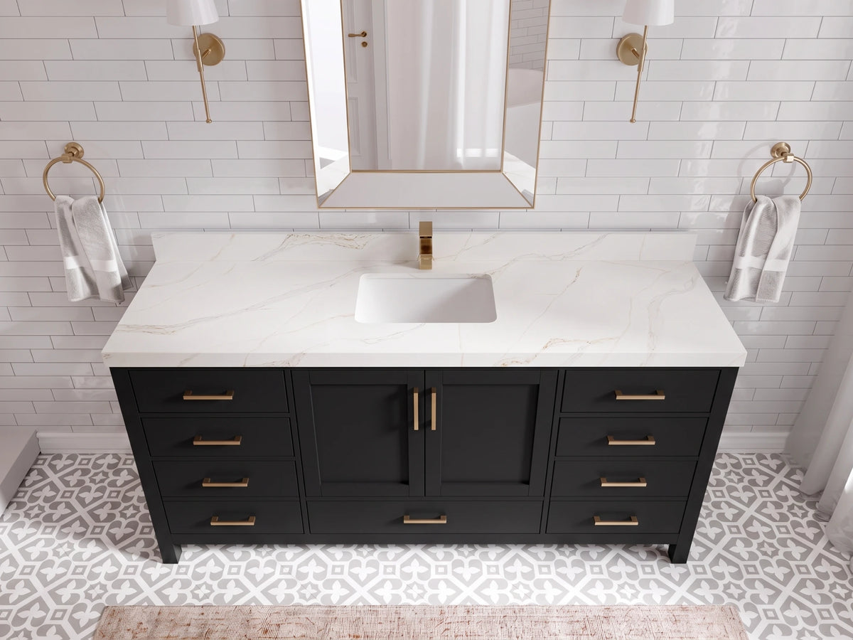 Malibu 72 in. W x 22 in. D Single Sink Bathroom Vanity