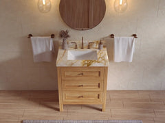 Nashville Teak Wood 30 in. W x 22 in. D Single Sink Bathroom Vanity - photo 23