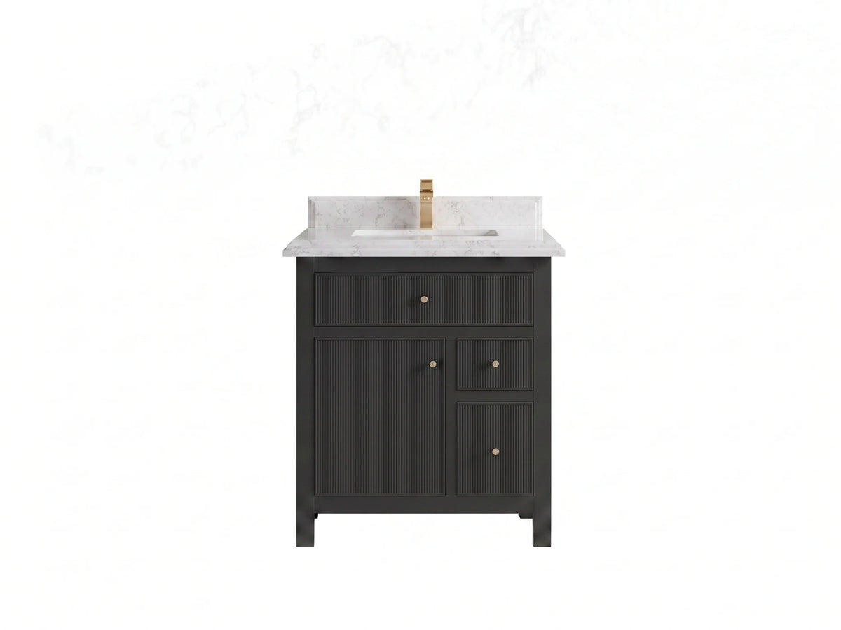 Sonoma 30 in W x 22 in D Reeded Free Standing Single Sink Bathroom Vanity