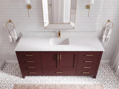 Malibu 72 in. W x 22 in. D Single Sink Bathroom Vanity
