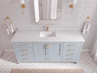 Malibu 72 in. W x 22 in. D Single Sink Bathroom Vanity