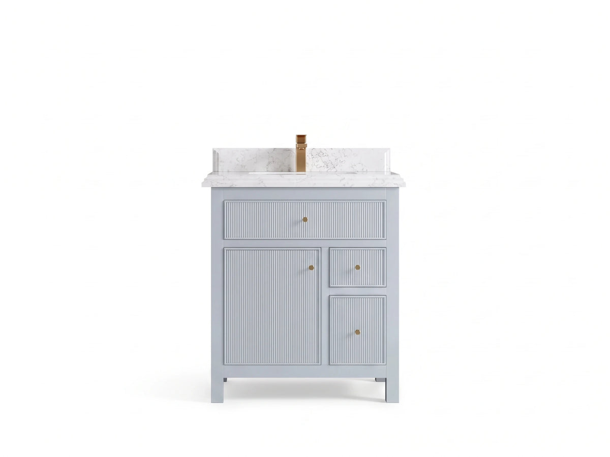 Sonoma 30 in W x 22 in D Reeded Free Standing Single Sink Bathroom Vanity