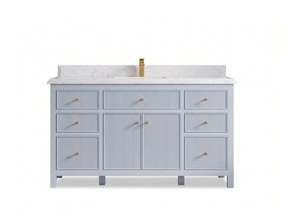 Sonoma 60 in W x 22 in D Free Standing Reeded Single Sink Bathroom Vanity