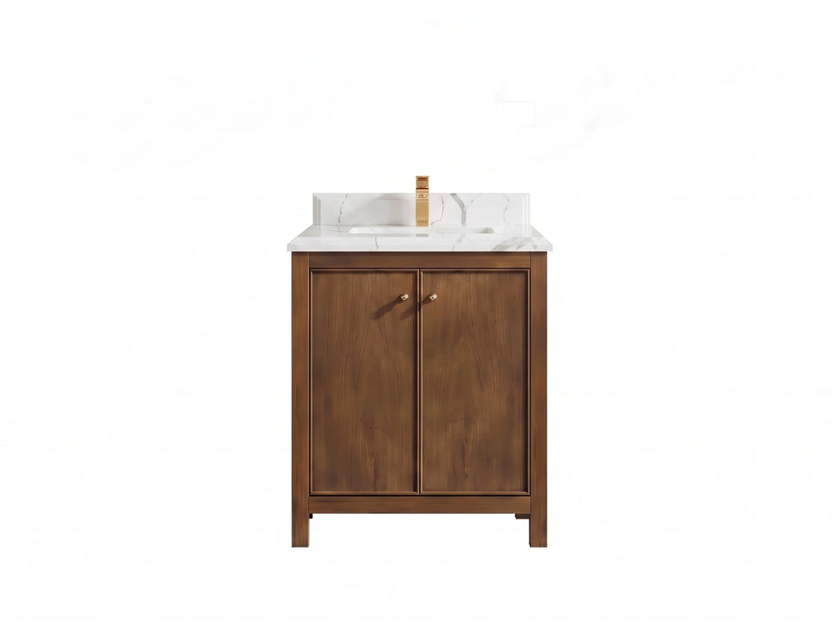 Chicago Teak 30 in. W x 22 in. D Single Sink Bathroom Vanity