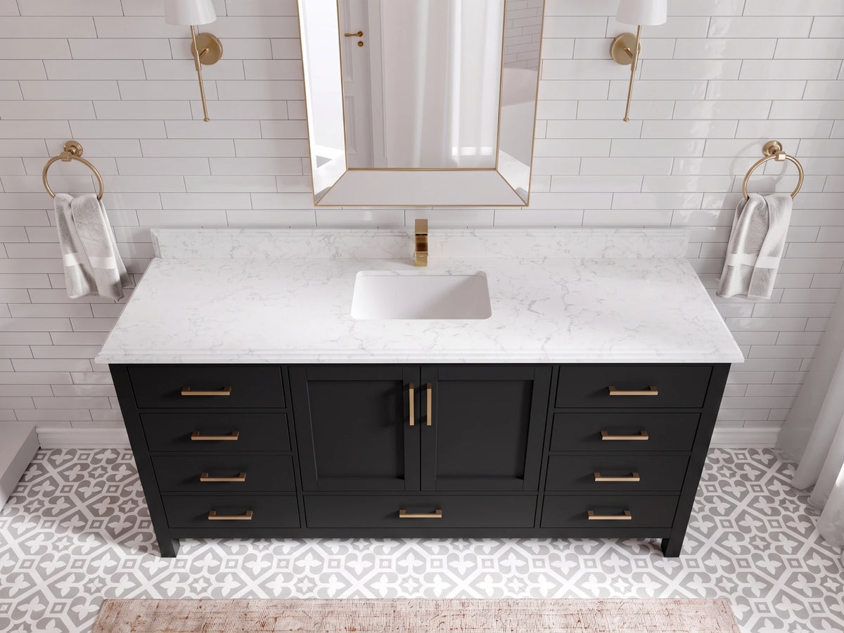 Malibu 72 in. W x 22 in. D Single Sink Bathroom Vanity