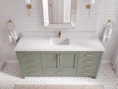 Malibu 72 in. W x 22 in. D Single Sink Bathroom Vanity