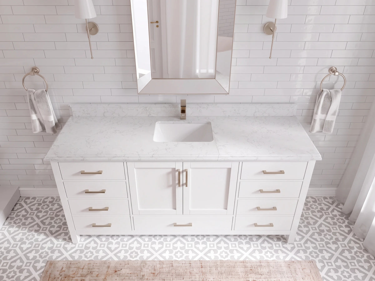 Malibu 72 in. W x 22 in. D Single Sink Bathroom Vanity