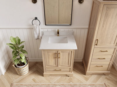 Charlotte White Oak 30 in. W x 22 in. D Single Sink Bathroom Vanity