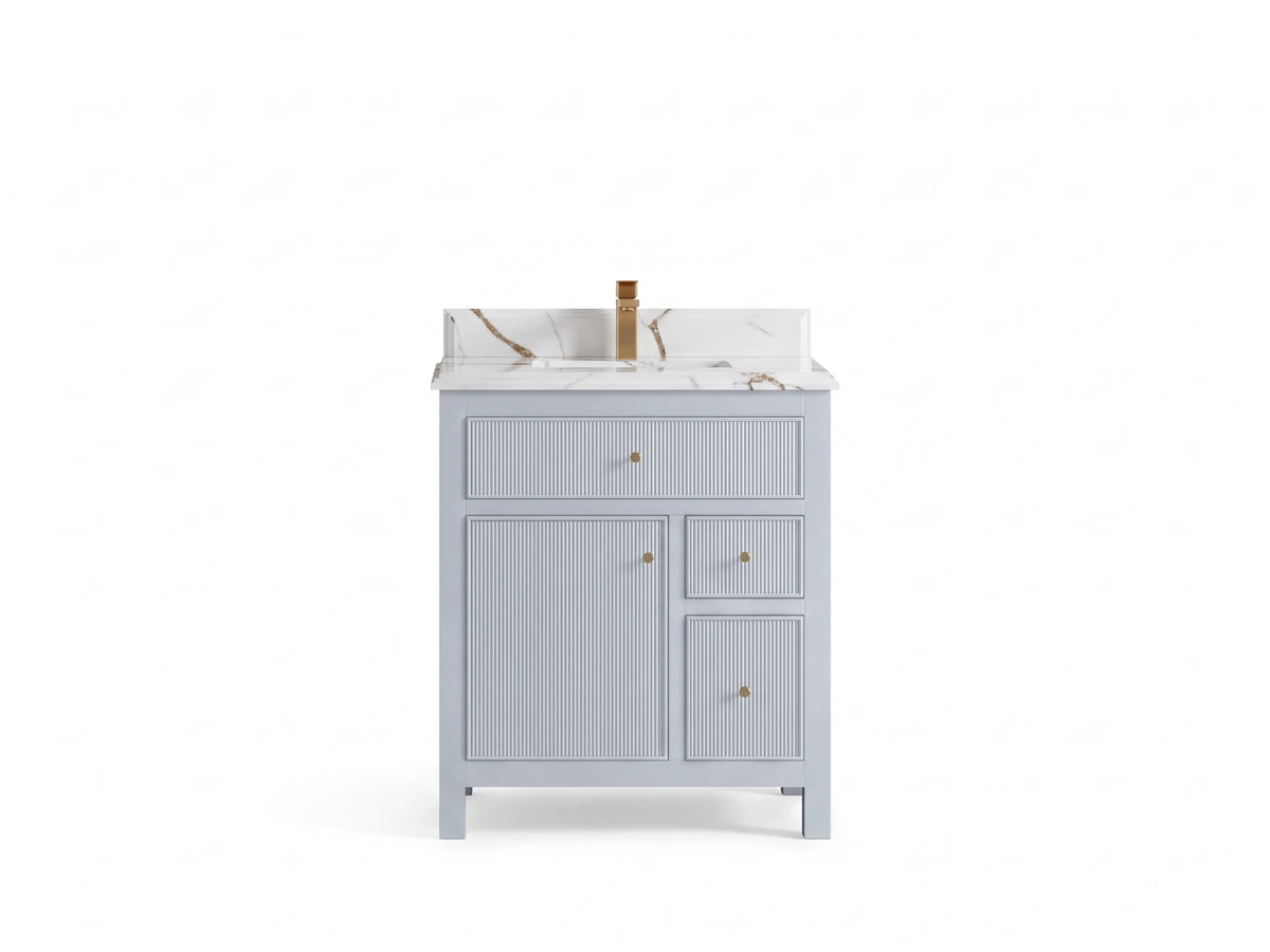 Sonoma 30 in W x 22 in D Reeded Free Standing Single Sink Bathroom Vanity