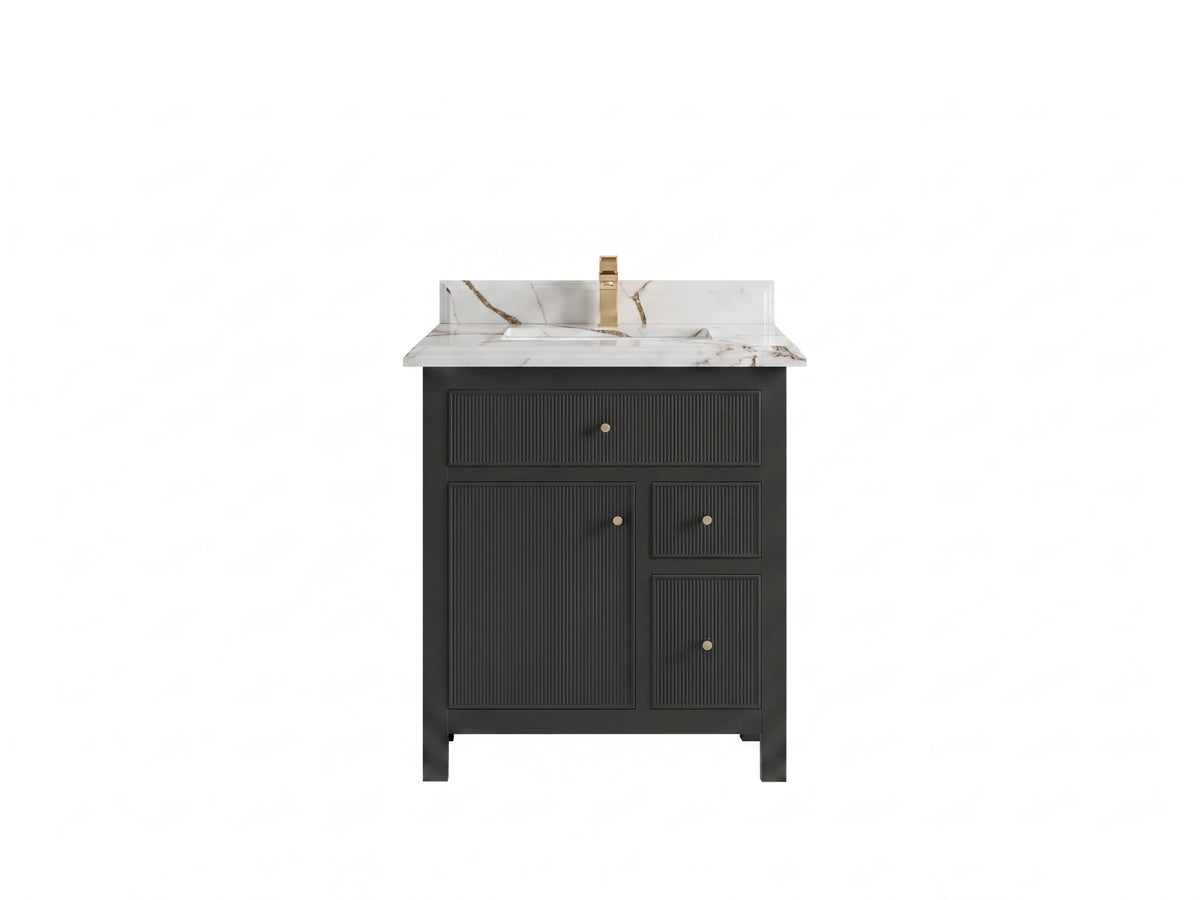 Sonoma 30 in W x 22 in D Reeded Free Standing Single Sink Bathroom Vanity
