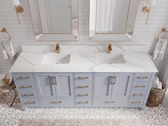 Malibu 84 in. W x 22 in. D Double Sink Bathroom Vanity - photo 32