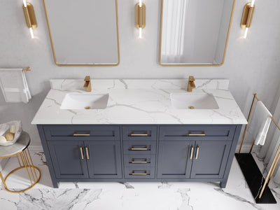 Cambridge 72 in. W x 22 in. D Double Sink Bathroom Vanity