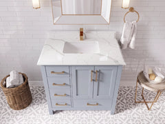 Malibu 36 in. W x 22 in. D with Center Sink Bathroom Vanity - photo 11