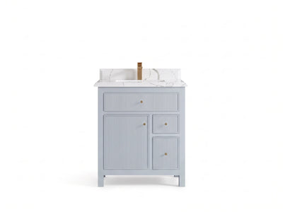 Sonoma 30 in W x 22 in D Reeded Free Standing Single Sink Bathroom Vanity