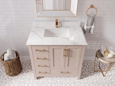 Malibu 36 in. W x 22 in. D with Center Sink Bathroom Vanity