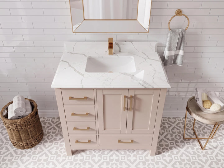 Malibu 36 in. W x 22 in. D with Center Sink Bathroom Vanity - photo 30