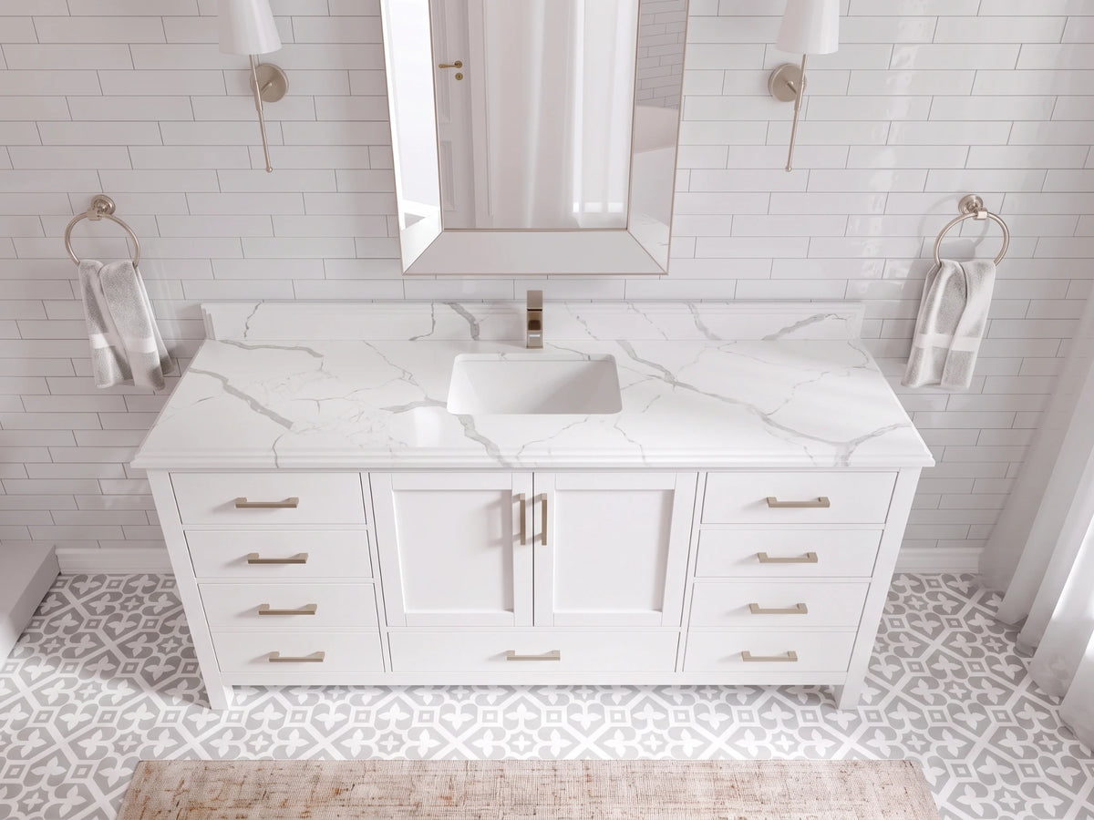 Malibu 72 in. W x 22 in. D Single Sink Bathroom Vanity