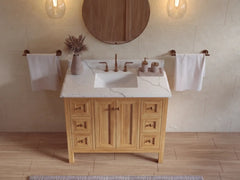 Nashville Teak Wood 42 in. W x 22 in. D Single Sink Bathroom Vanity - photo 35
