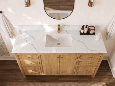 Chicago Teak 60 in. W x 22 in. D Single Sink Bathroom Vanity