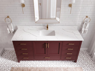 Malibu 72 in. W x 22 in. D Single Sink Bathroom Vanity