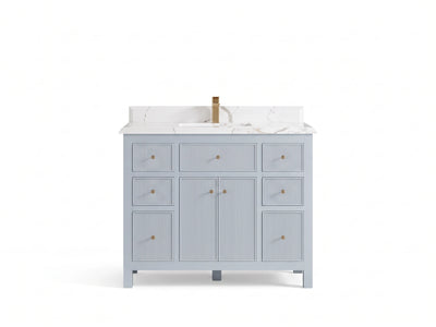 Sonoma 42 in W x 22 in D Free Standing Reeded Single Sink Bathroom Vanity