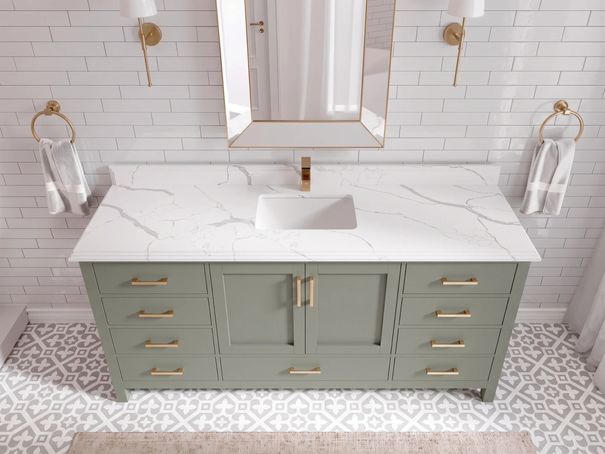 Malibu 72 in. W x 22 in. D Single Sink Bathroom Vanity